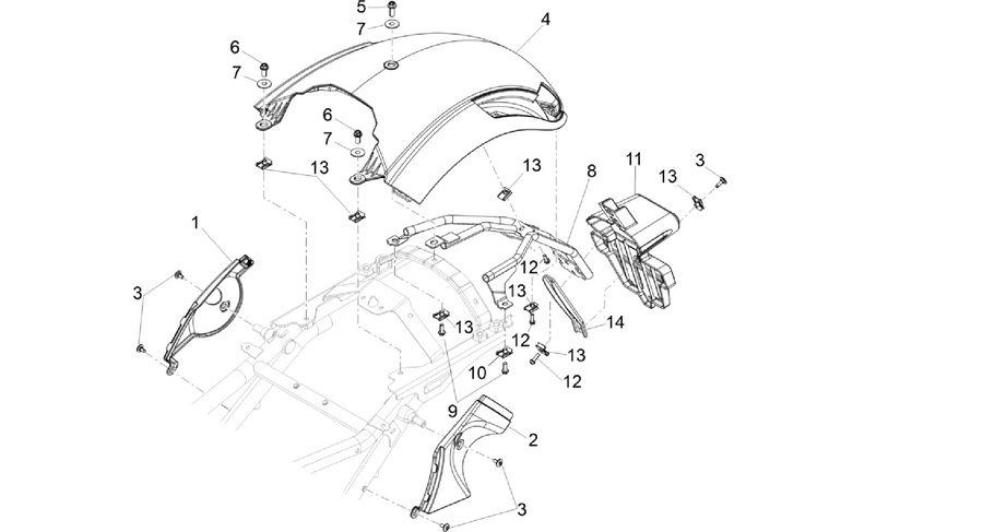 Rear mudguard