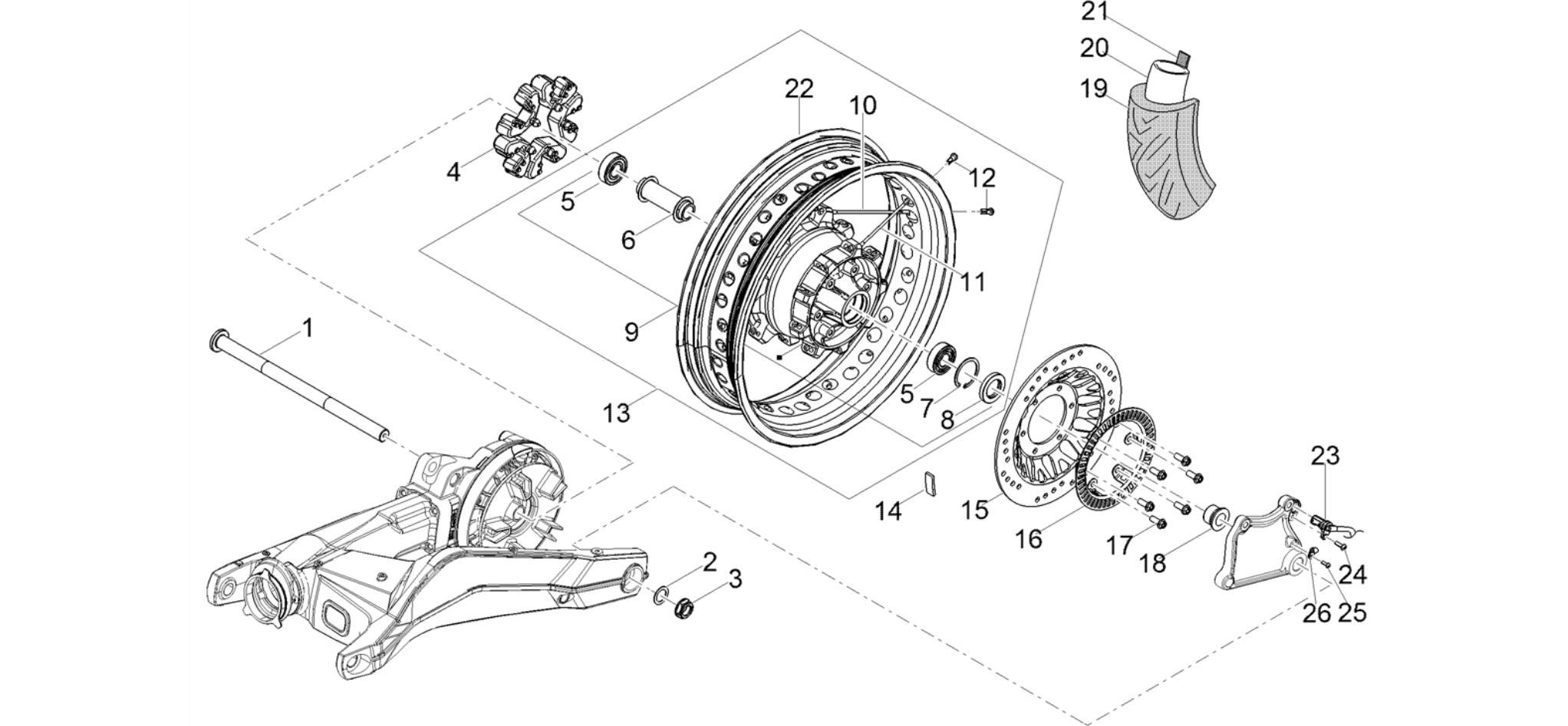Rear wheel
