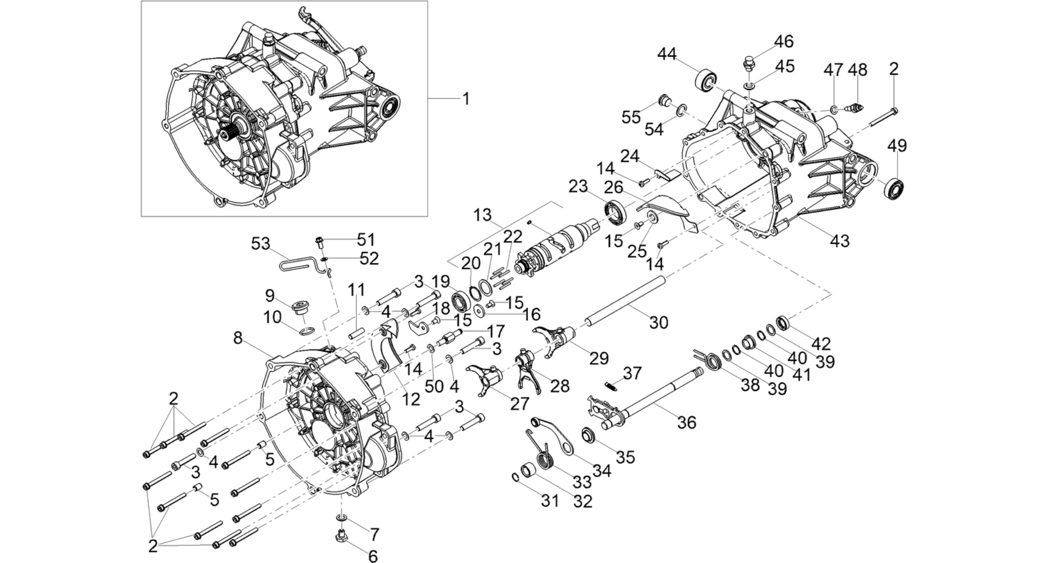 Gear box / Selector / Shift cam