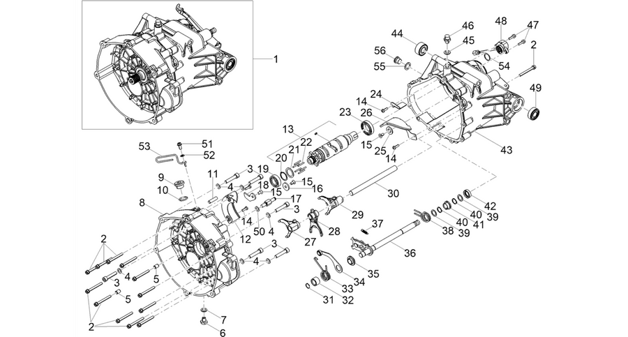 Gear box / Selector / Shift cam