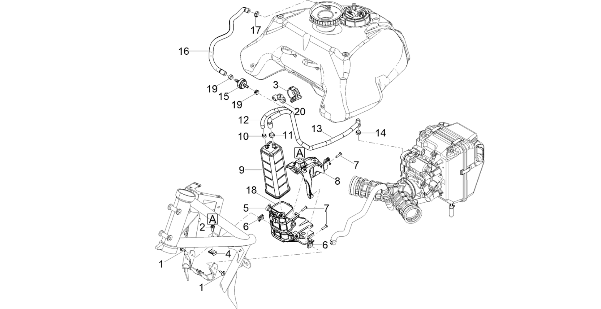 Fuel vapour recover system
