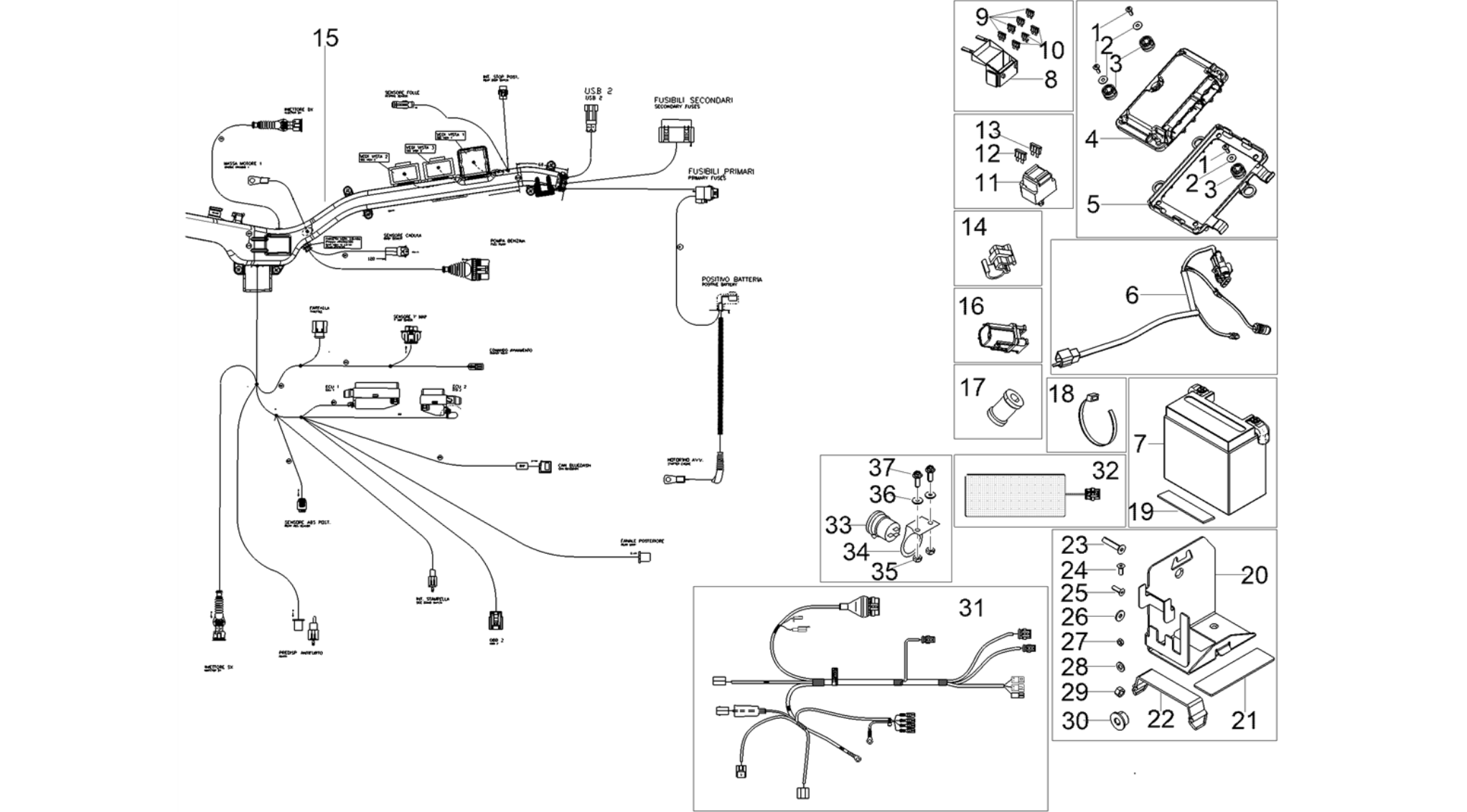Rear electrical system