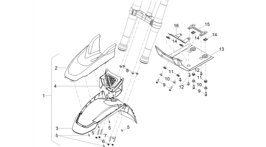 Front mudguard-Pillar