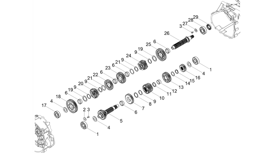 Gear box - Gear assembly