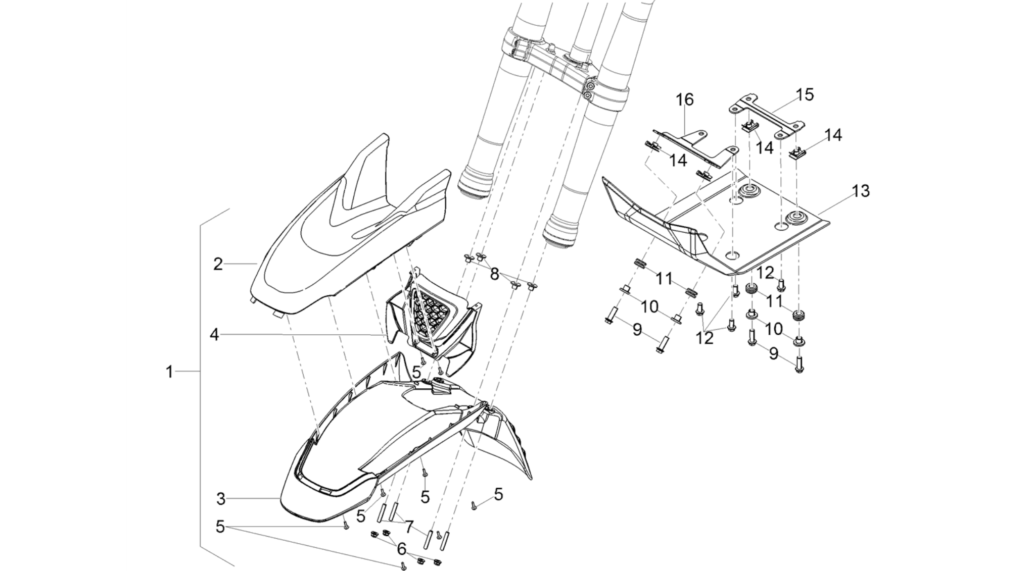 Front mudguard-Pillar