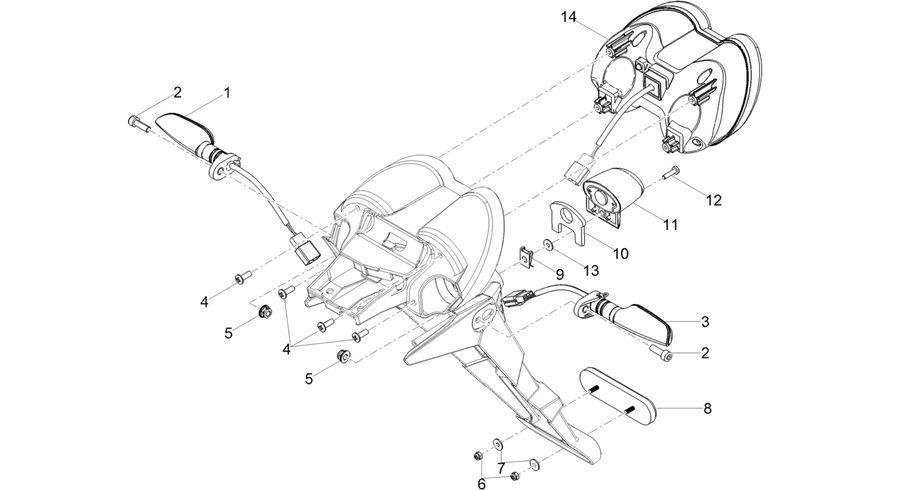 Rear headlamps