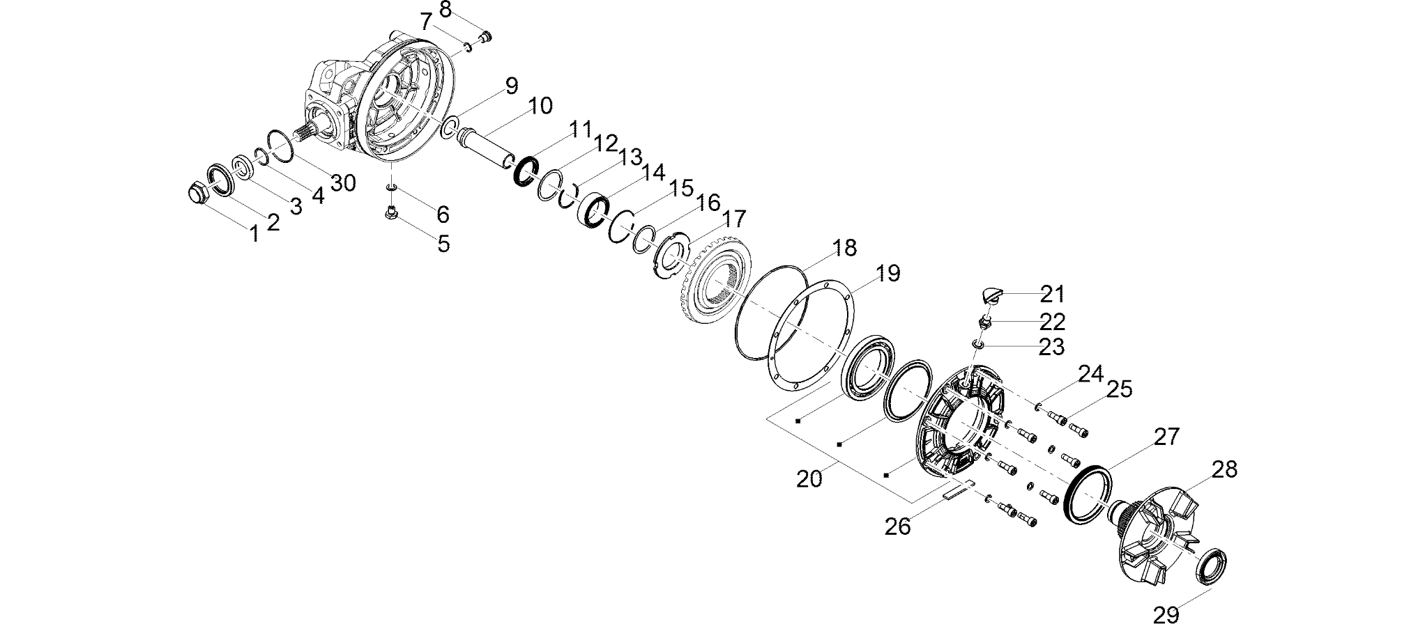 Rear transmission / Components