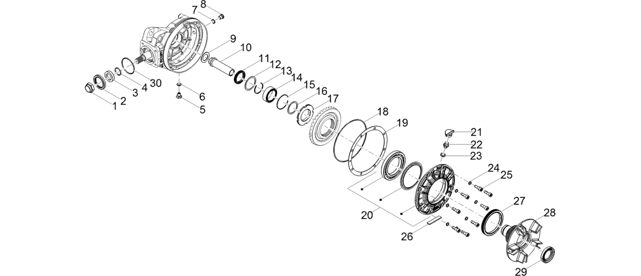 Rear transmission / Components