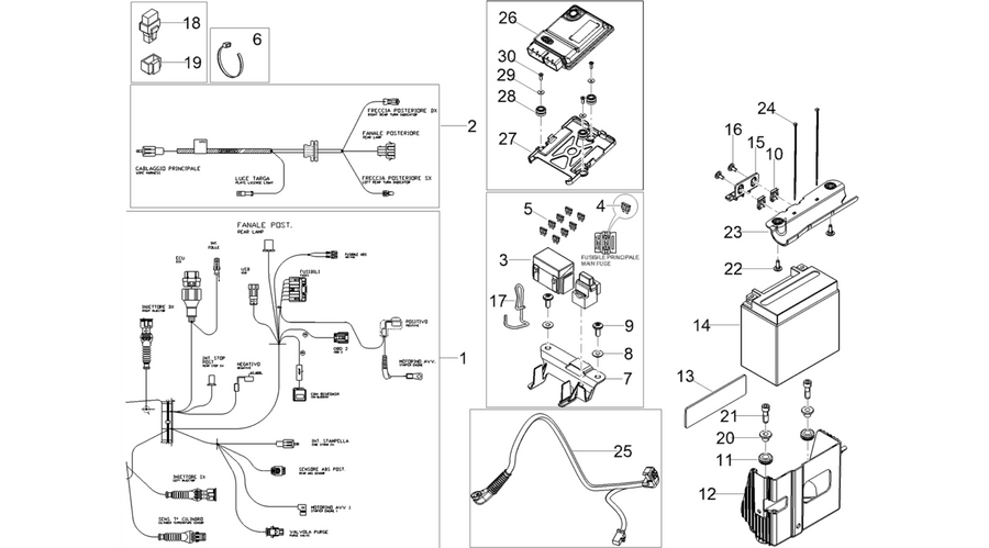 Rear electrical system