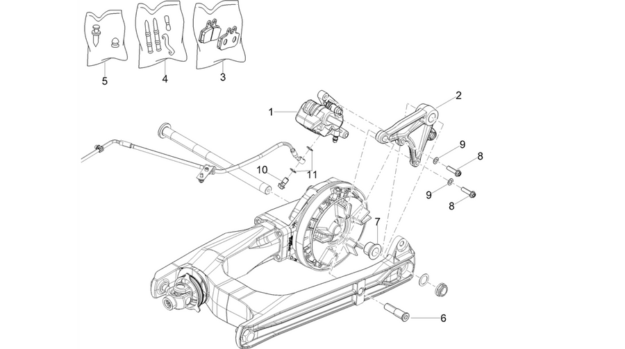 Rear brake caliper