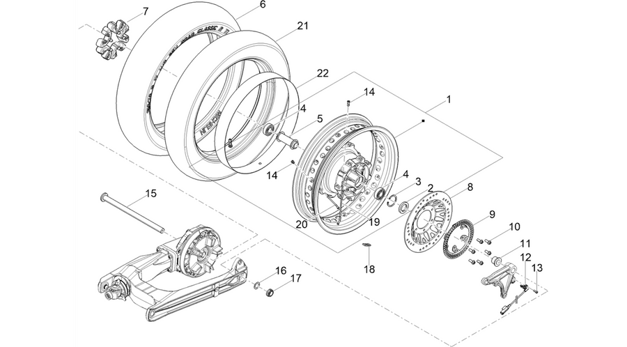 Rear wheel