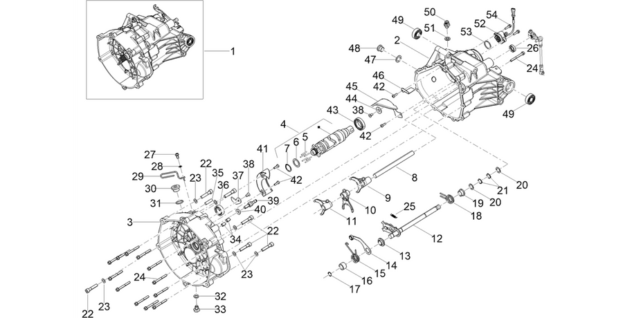 Gear box / Selector / Shift cam