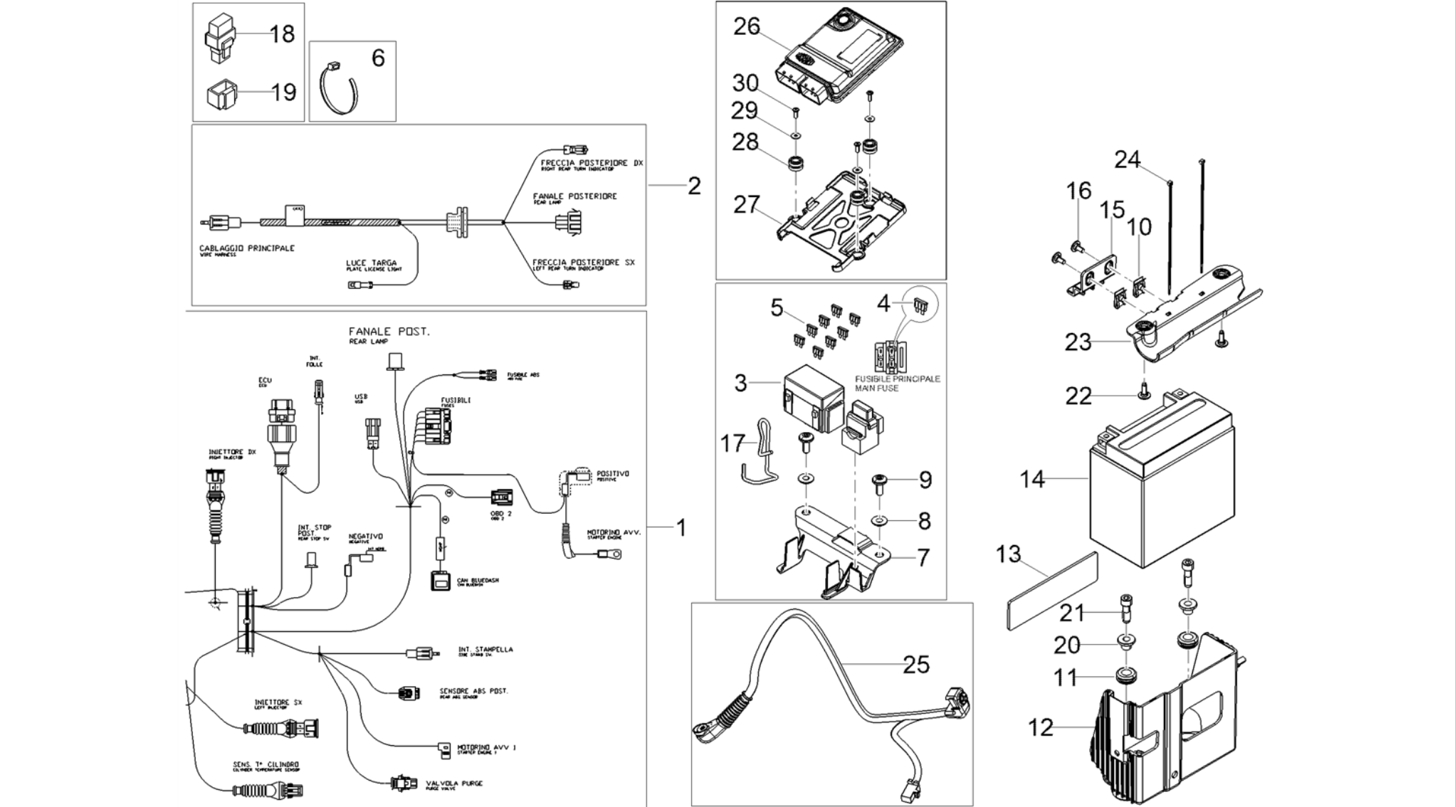 Rear electrical system