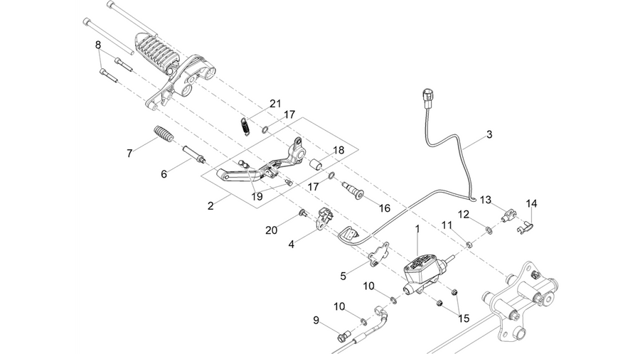 Rear master cylinder
