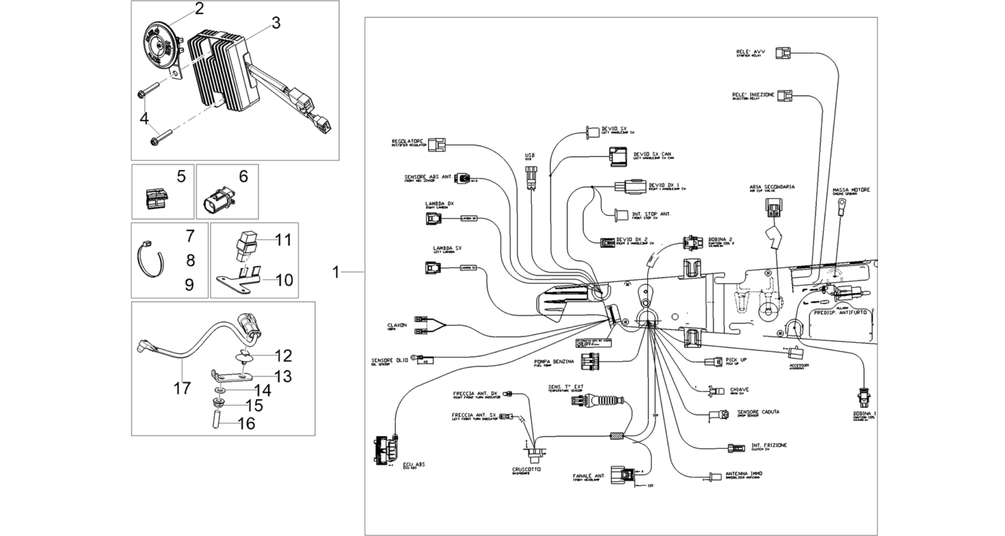 Front electrical system