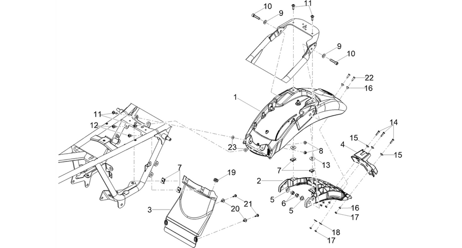 Rear mudguard