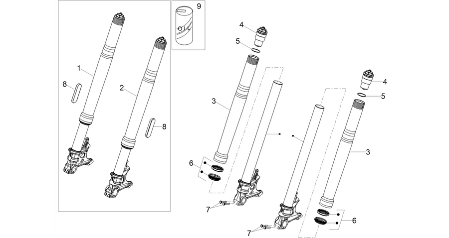 Front fork Ohlins