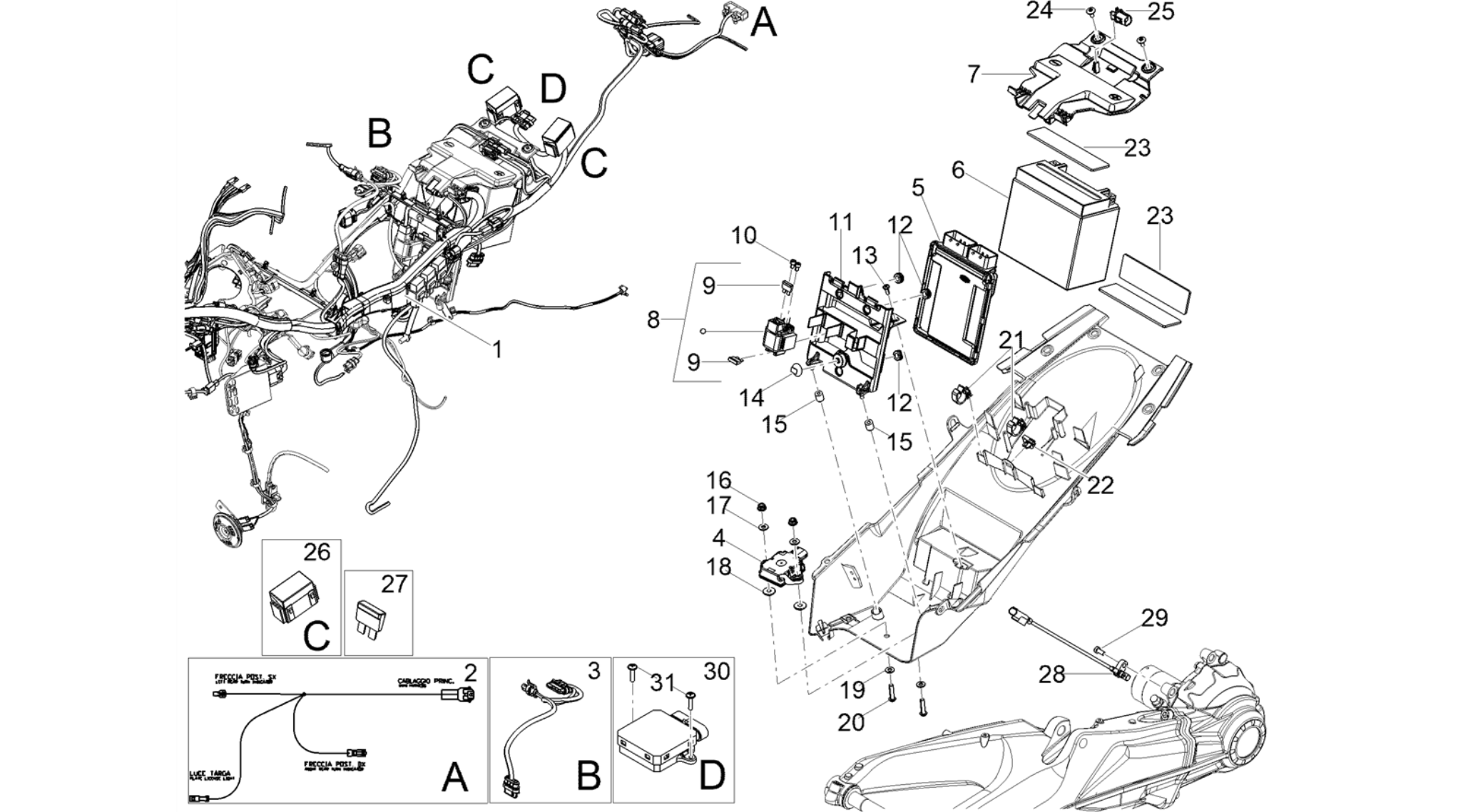 Rear electrical system