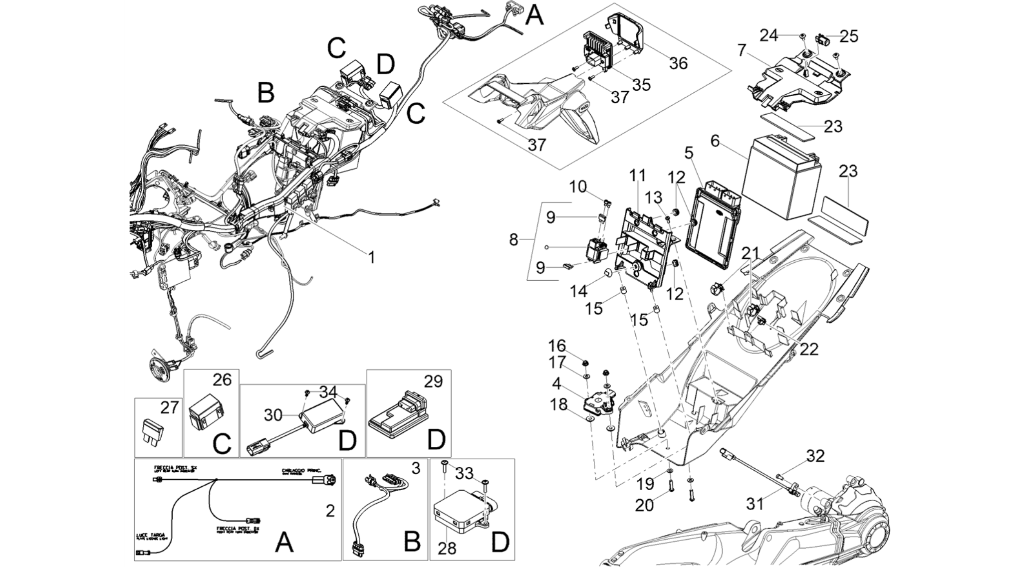 Rear electrical system