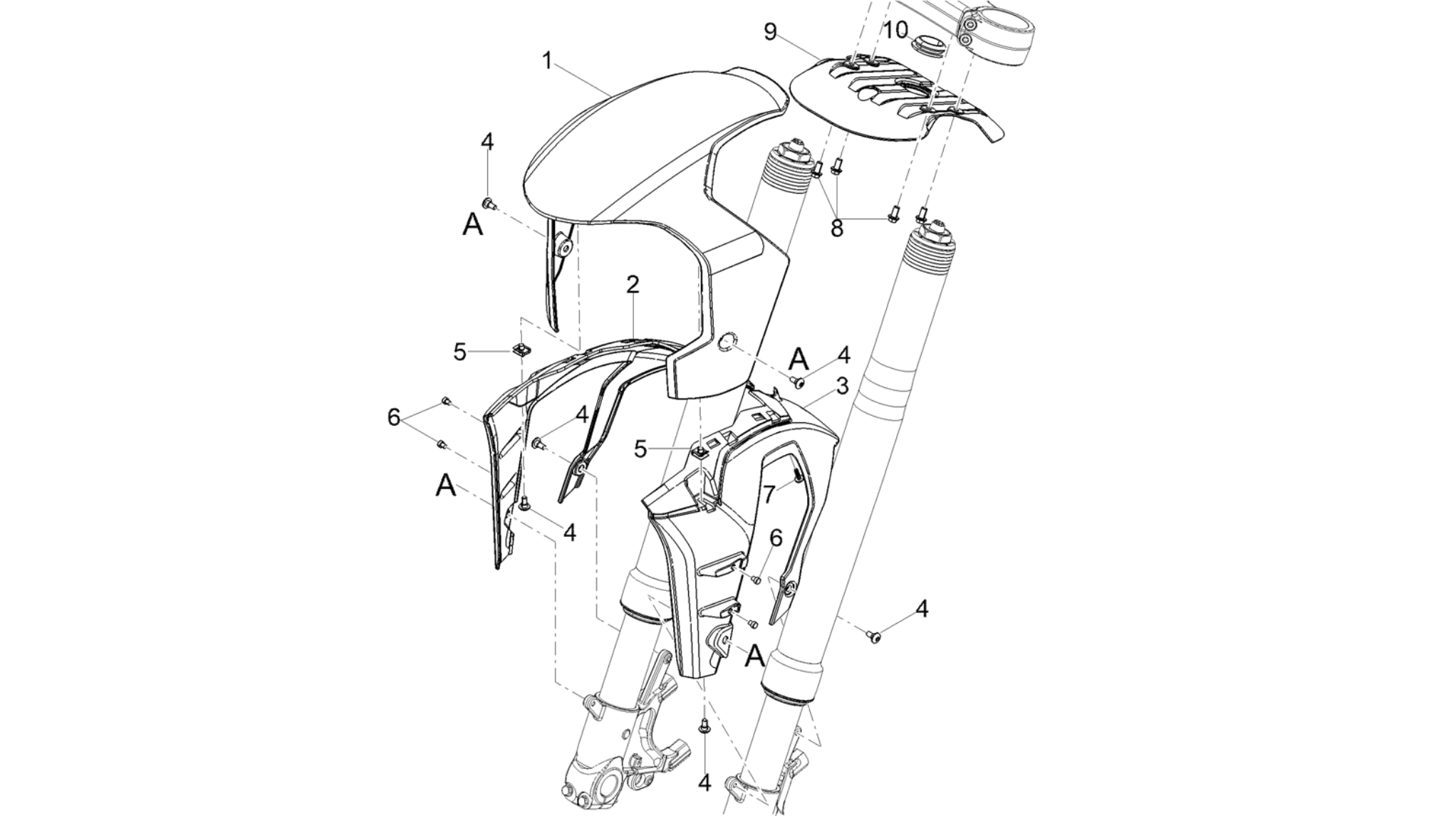 Front mudguard-Pillar
