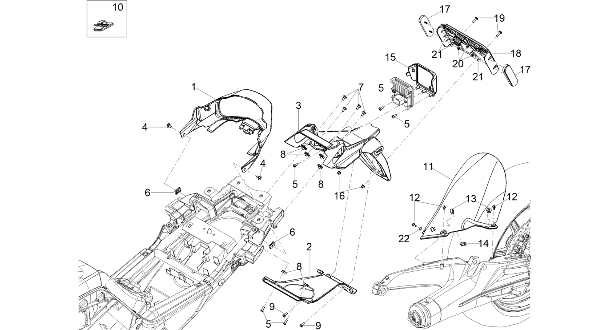 Rear mudguard