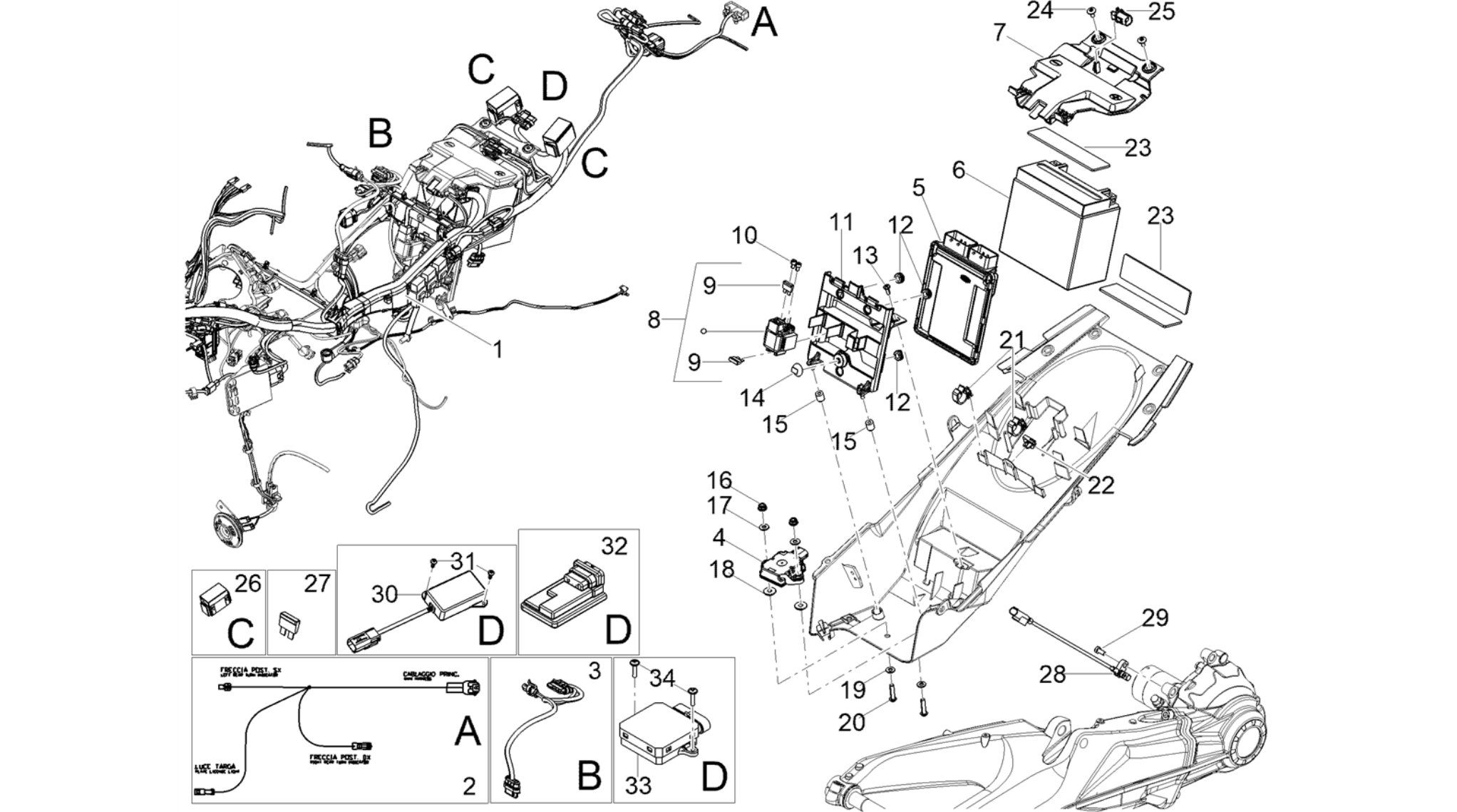 Rear electrical system