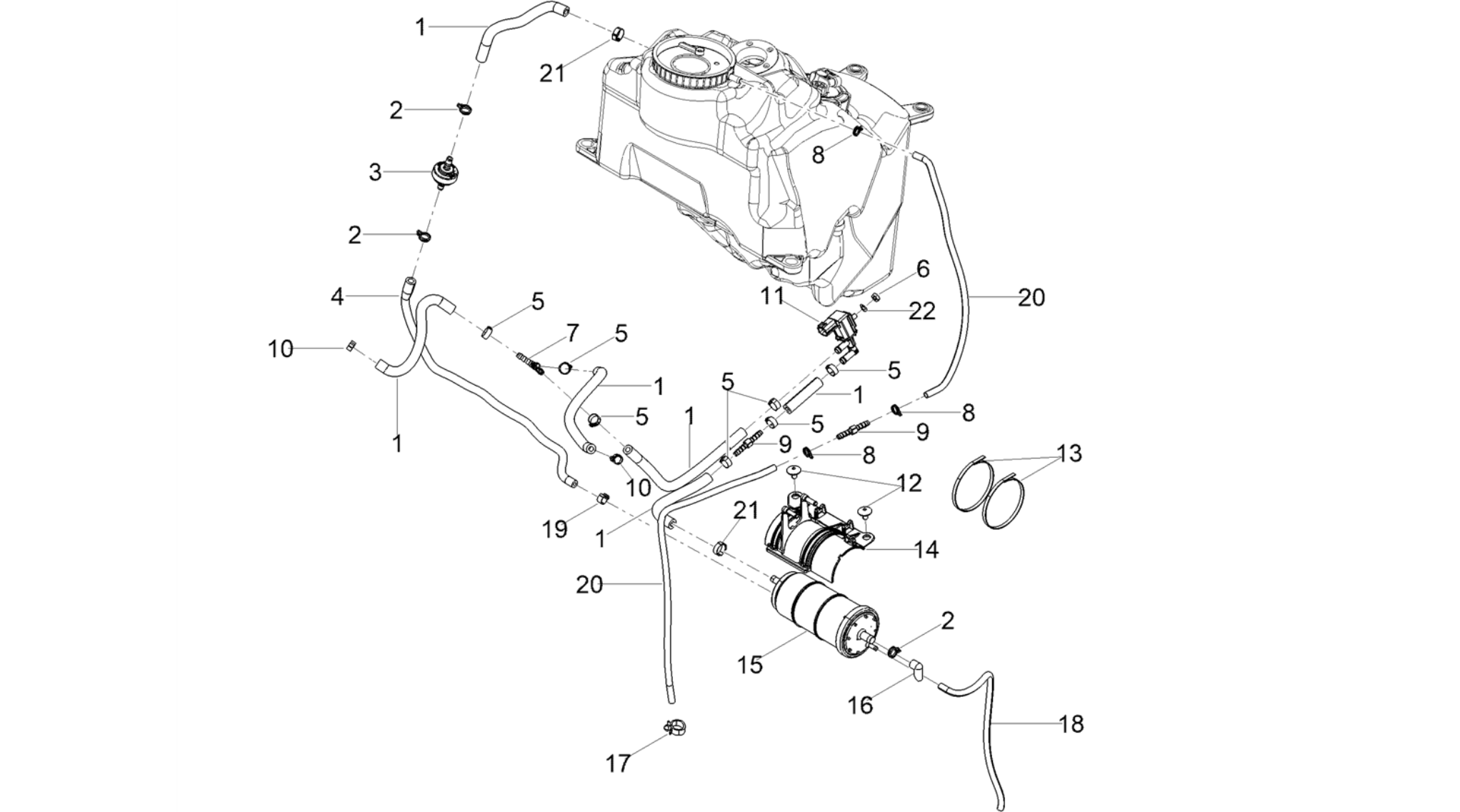 Fuel vapour recover system