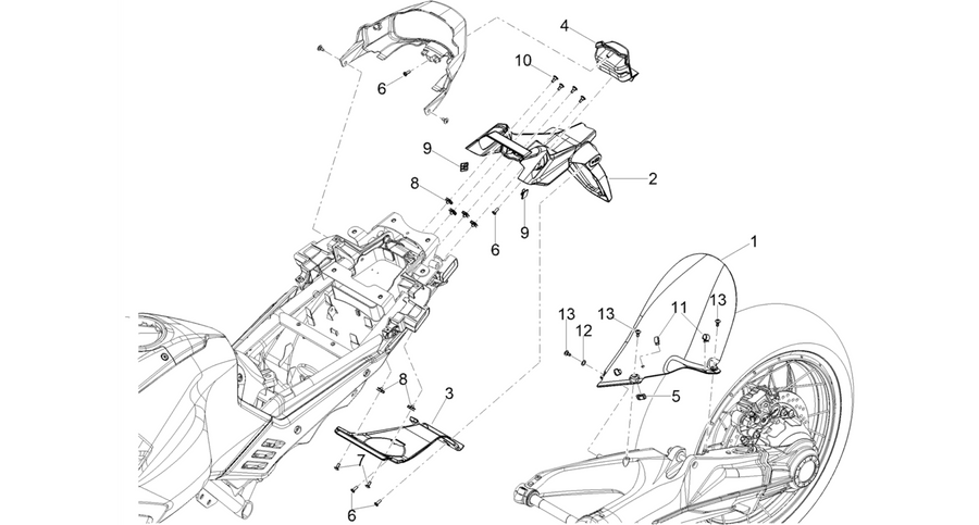 Rear mudguard