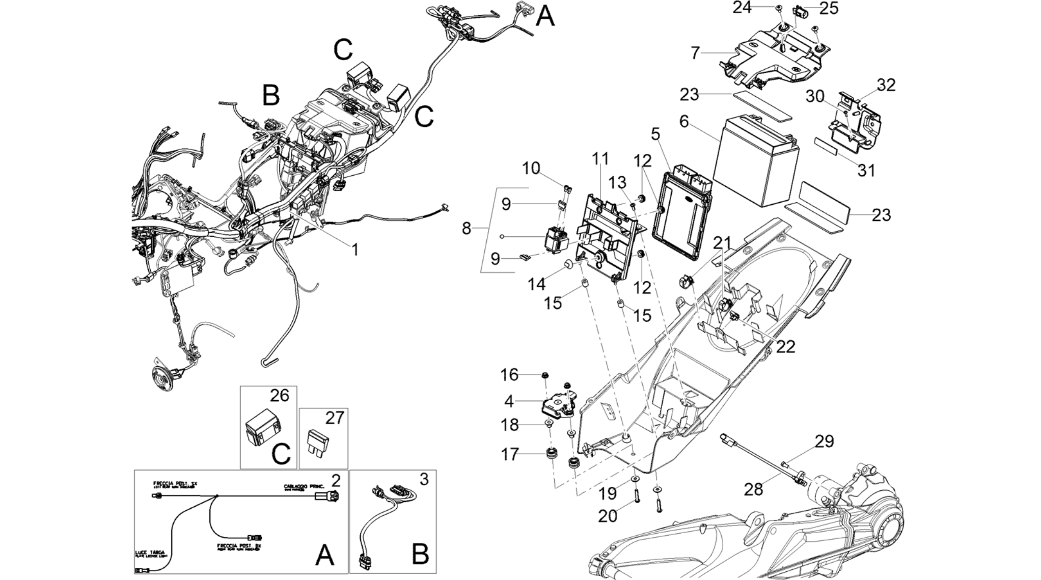Rear electrical system