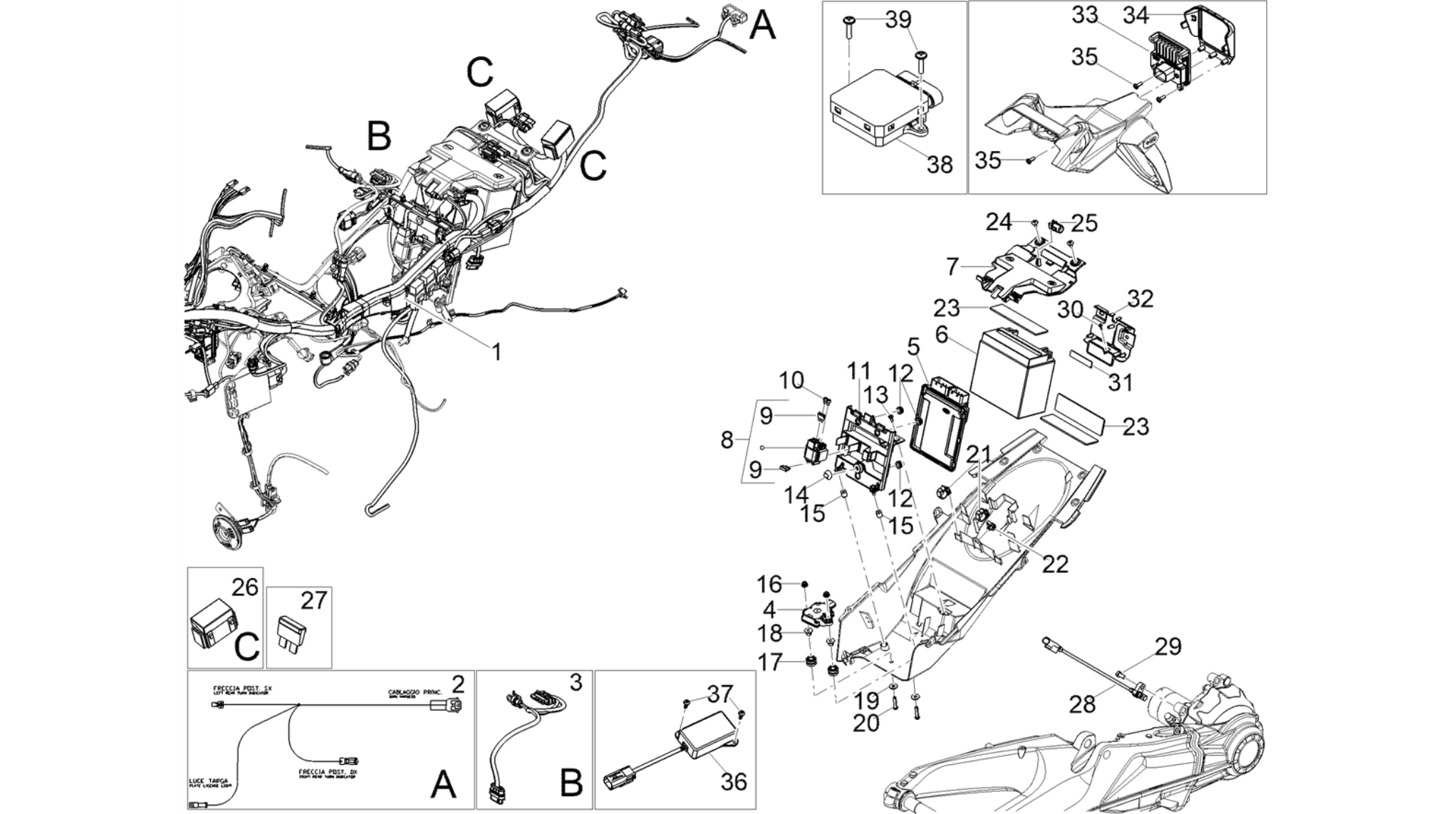 Rear electrical system