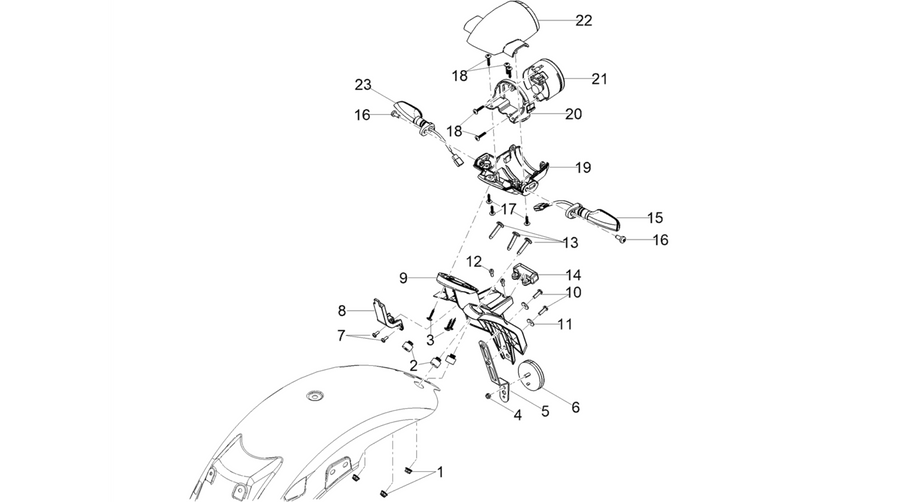 Rear headlamps