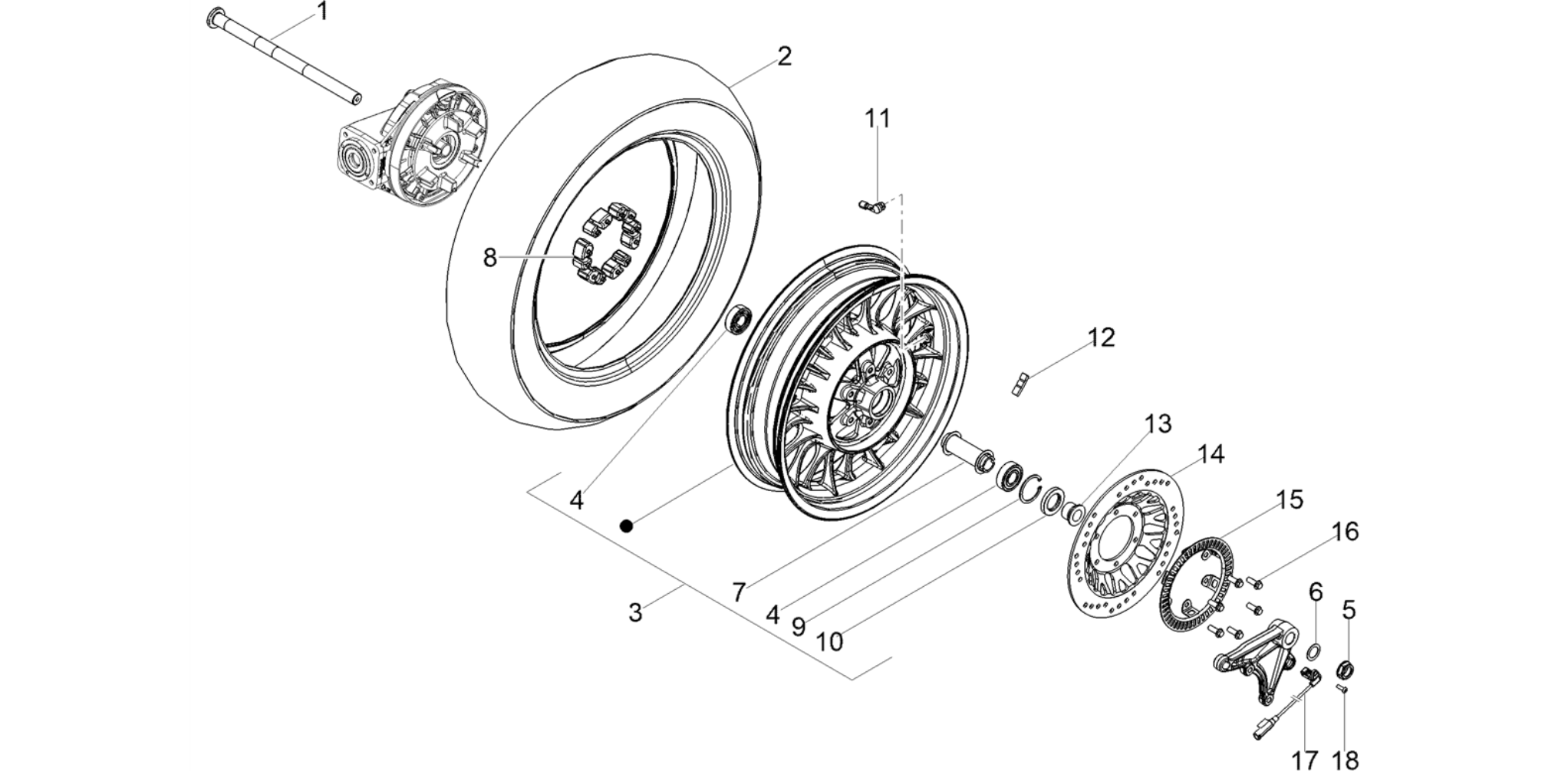 Rear wheel