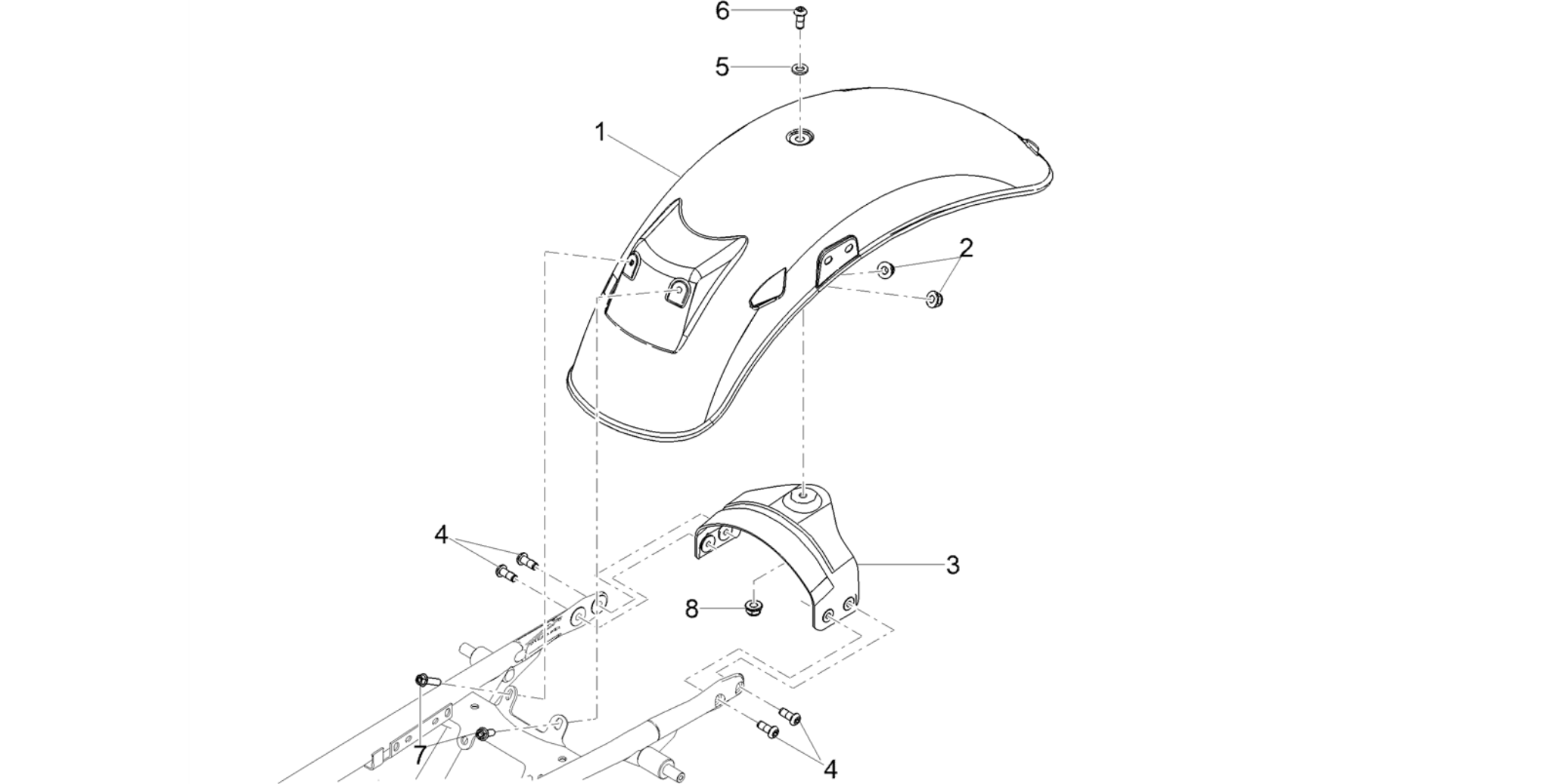 Rear mudguard