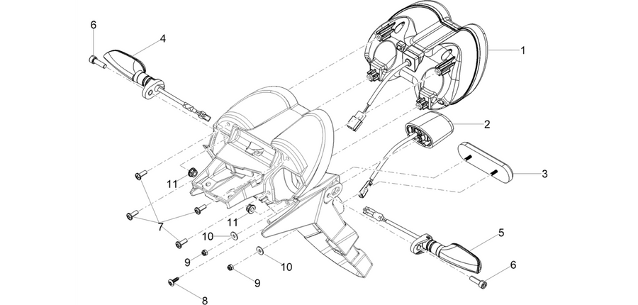 Rear headlamps