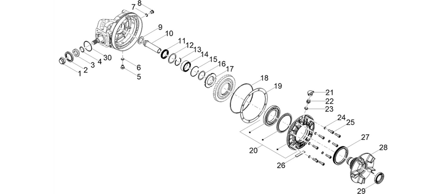 Rear transmission / Components