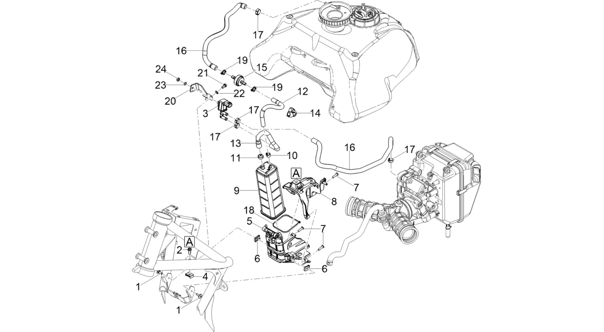 Fuel vapour recover system