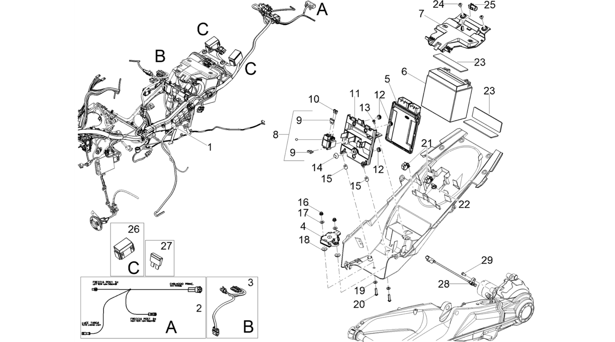 Rear electrical system
