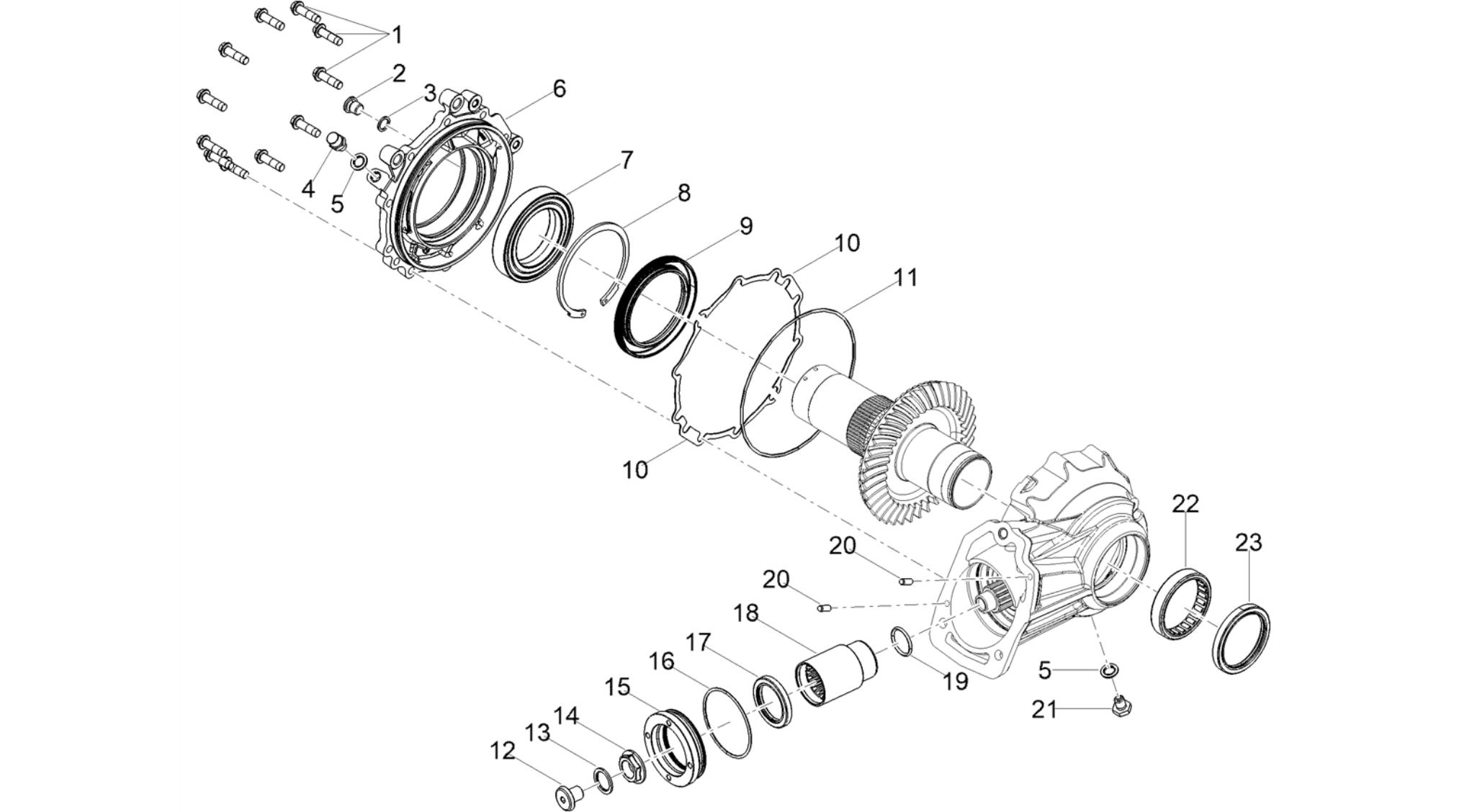 Rear transmission / Components