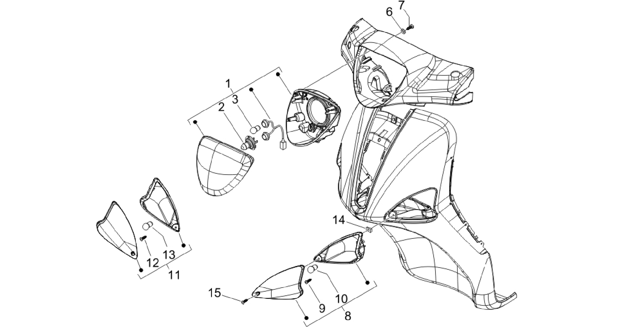 Front headlamps - Turn signal lamps