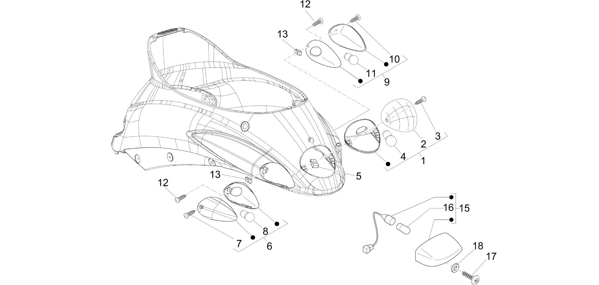 Rear headlamps - Turn signal lamps