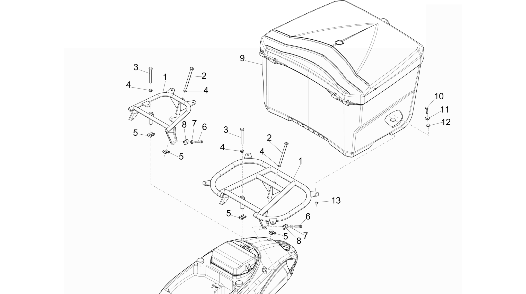 Rear luggage rack