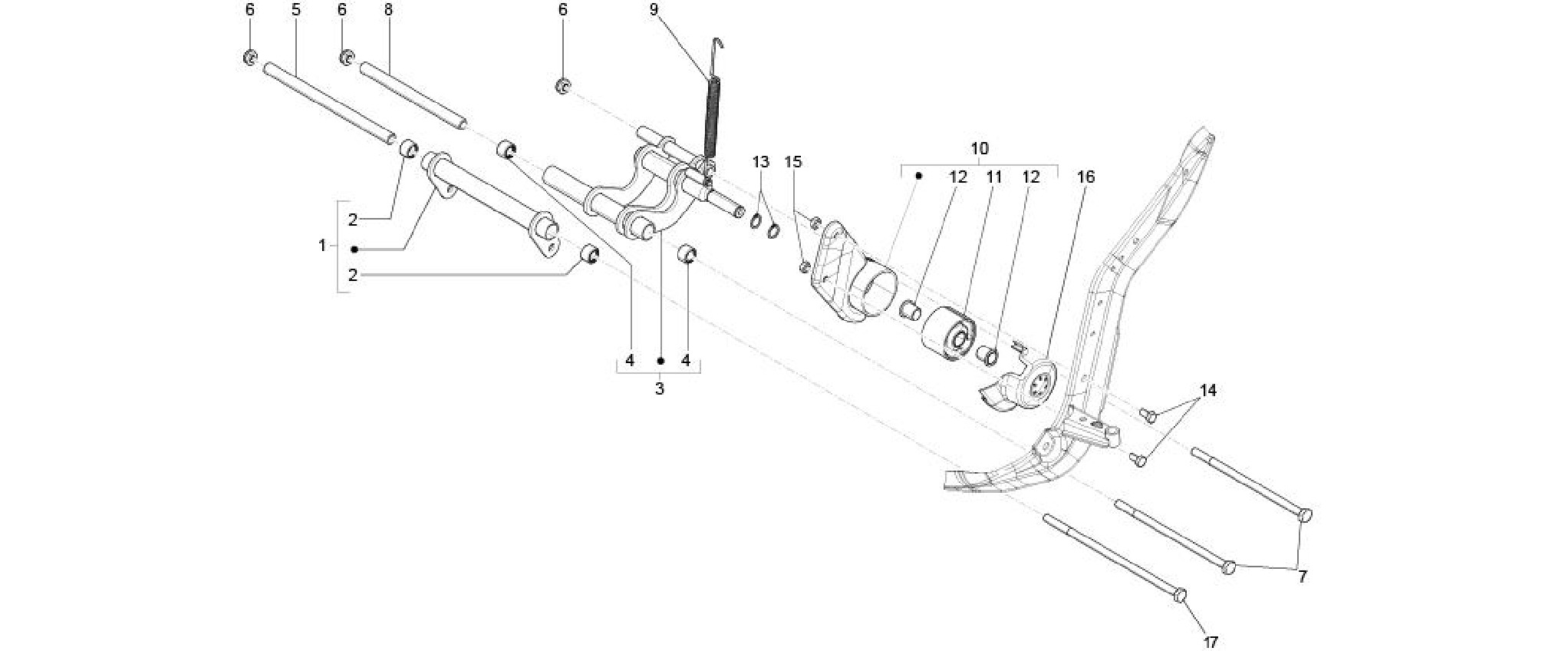 Swinging arm