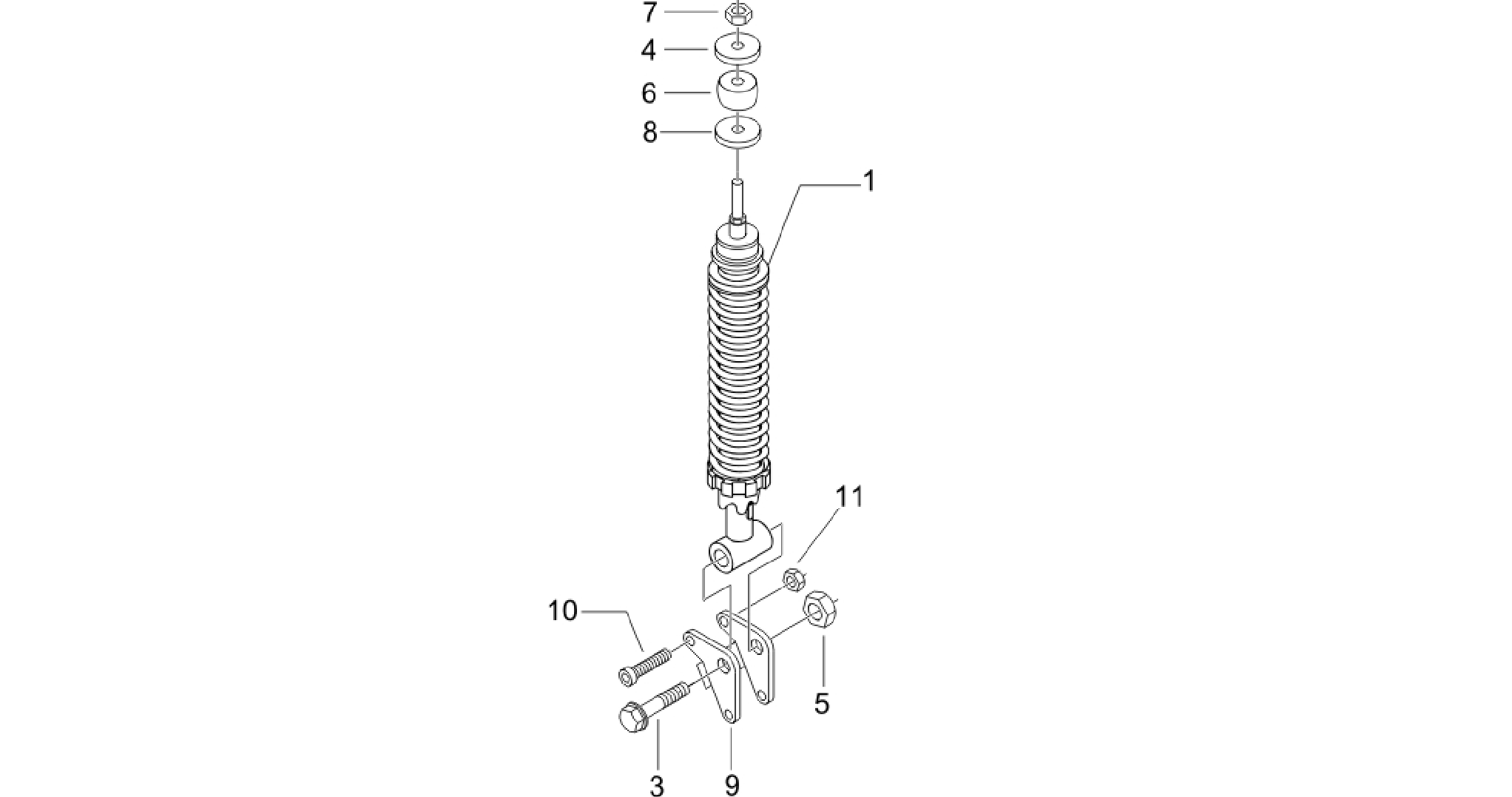 Rear suspension - Shock absorber/s