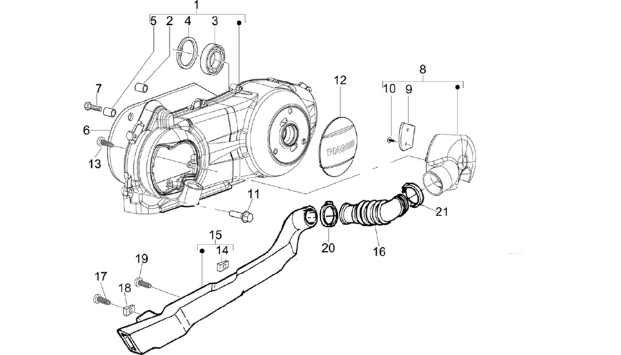Crankcase cover - Crankcase cooling