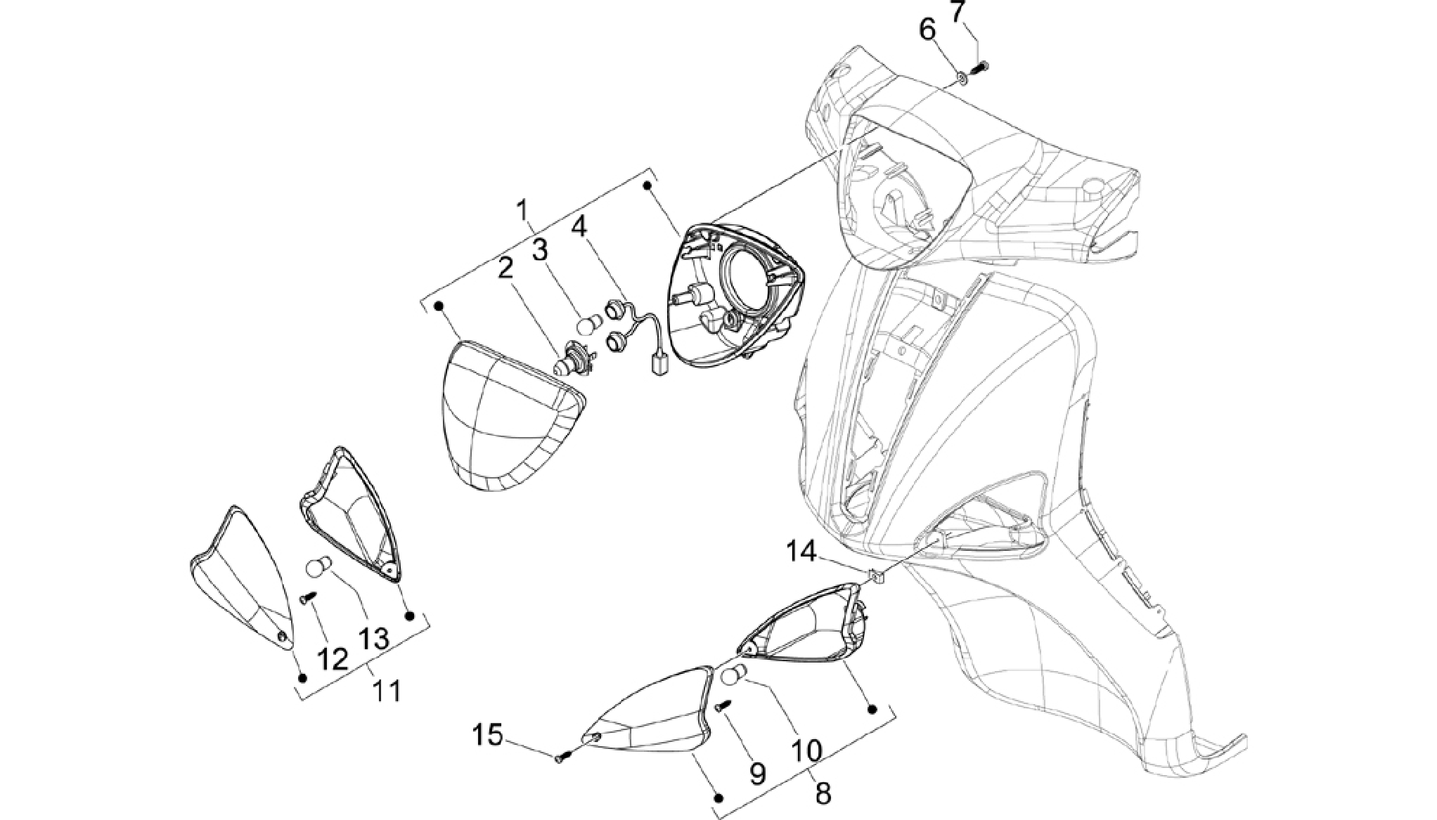 Front headlamps - Turn signal lamps