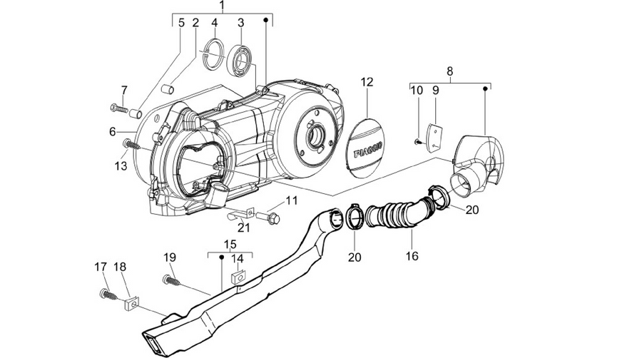 Crankcase cover - Crankcase cooling