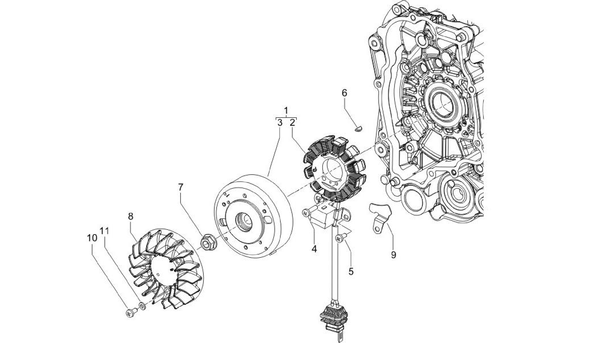 Flywheel magneto