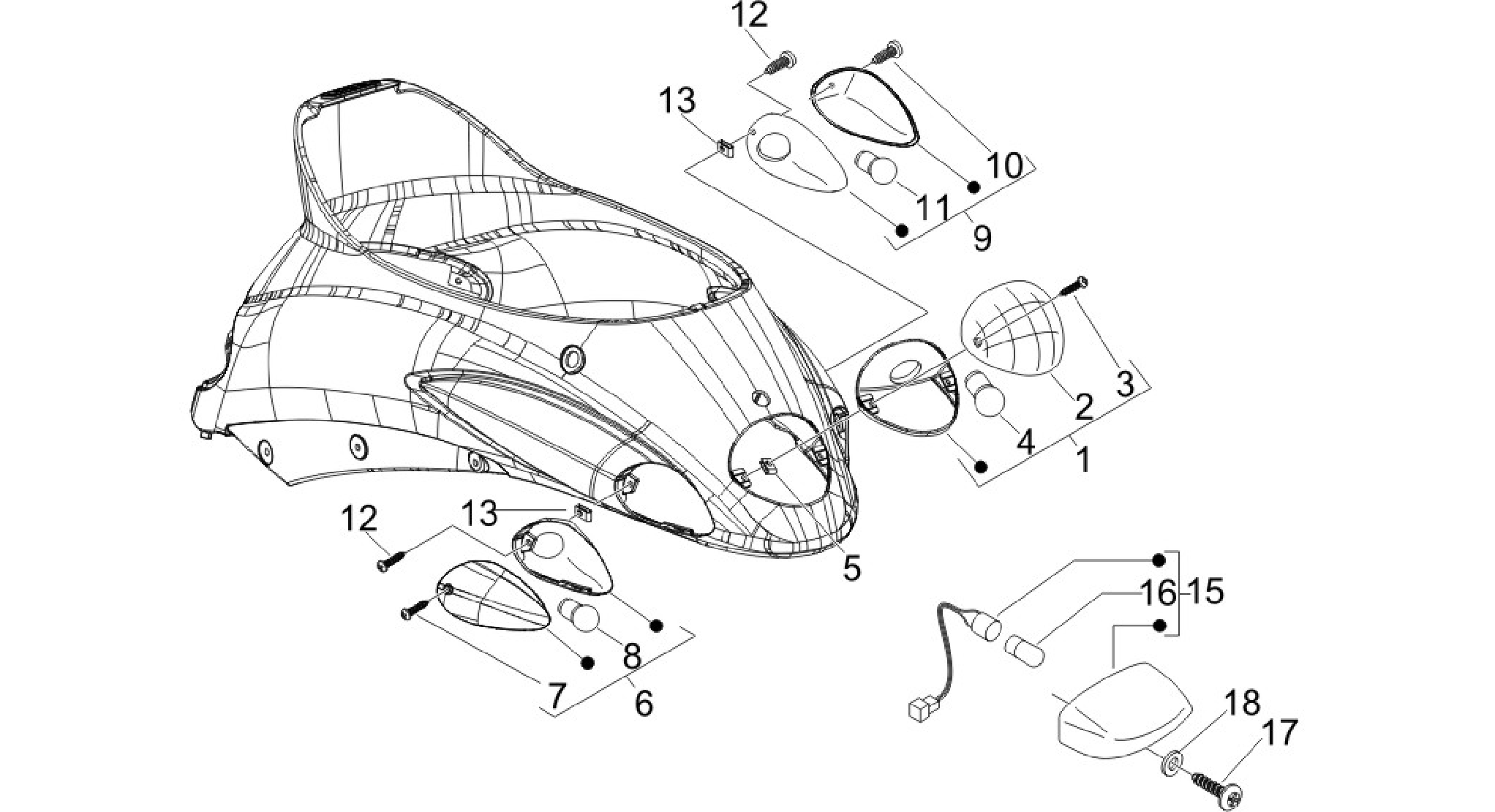 Rear headlamps - Turn signal lamps