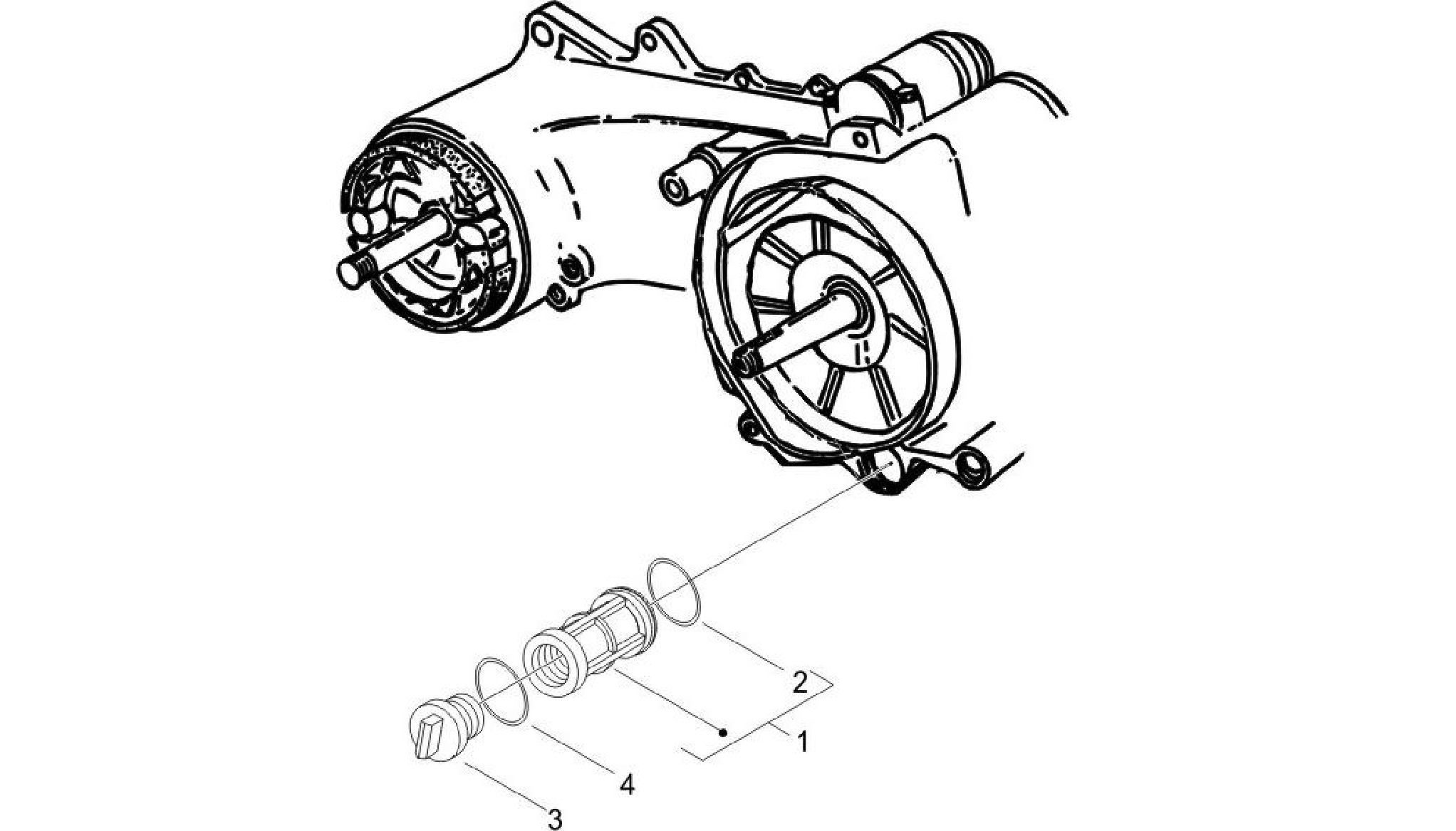 Flywheel magneto cover - Oil filter