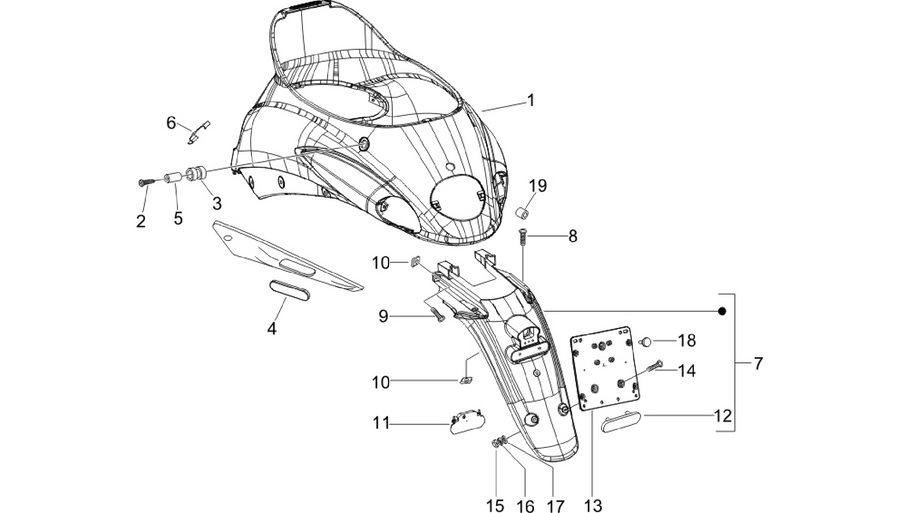 Rear cover - Splash guard
